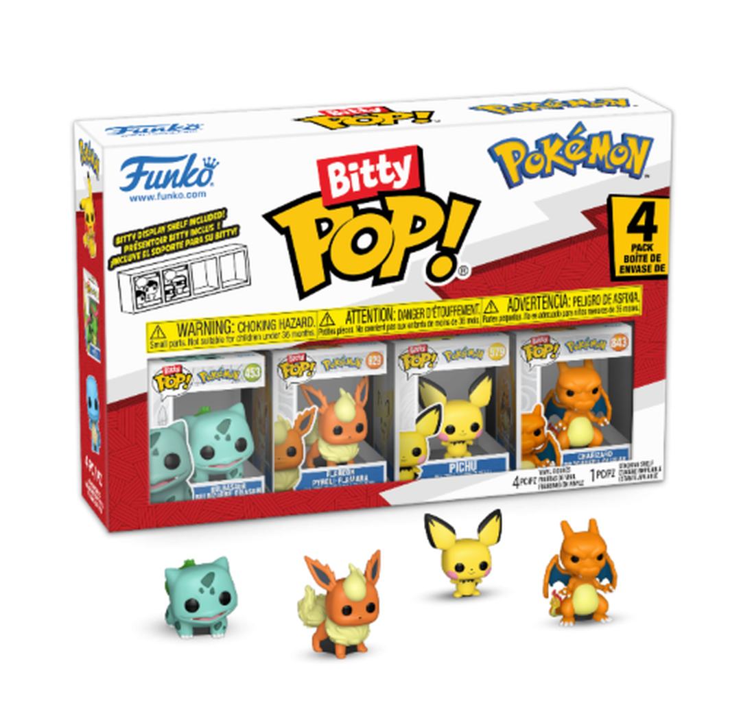 Figurine Funko Bitty Pop! 4pk | Pokemon | Pack De 4 Assortiment