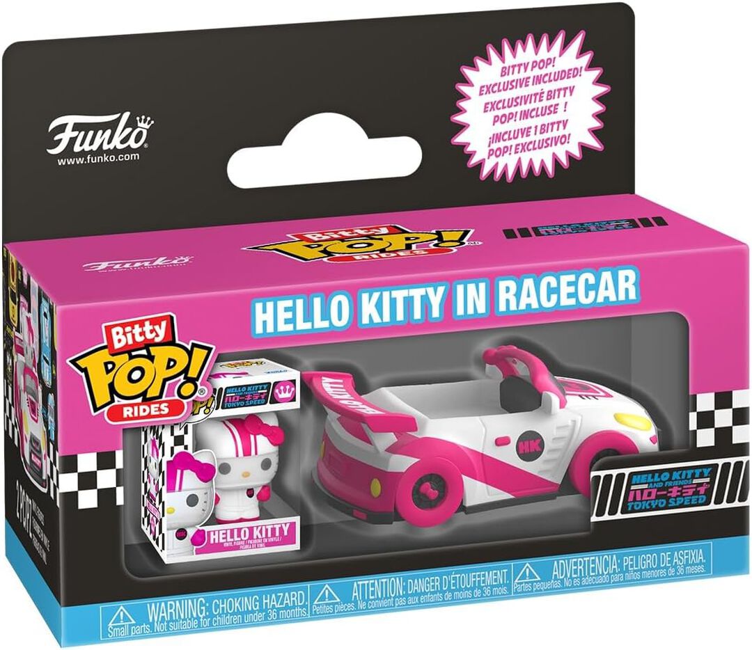 Figurine Funko Bitty Pop! Ride | Hello Kitty | Voiture De Course Et Hello Kitty