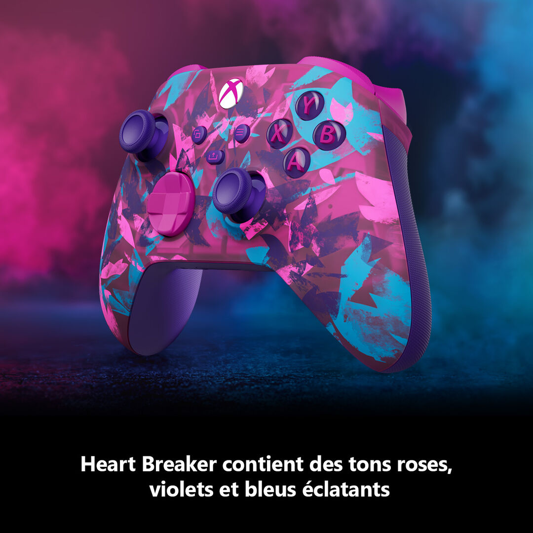Manette sans fil Xbox Edition sp&eacute;ciale Heart Breaker Rose