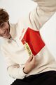 Sweat | One Piece | Sweat Luffy Beige Avec Zip 3/4 + Poche Rouge | Taille M thumb 4
