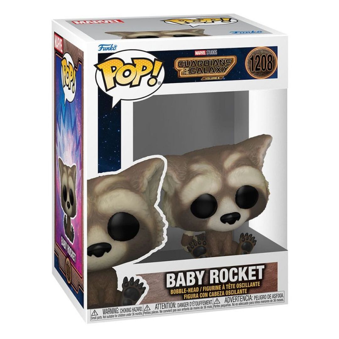 Figurine Funko Pop! N&deg;1208 | Les Gardiens De La Galaxie 3 | B&eacute;b&eacute; Rocket