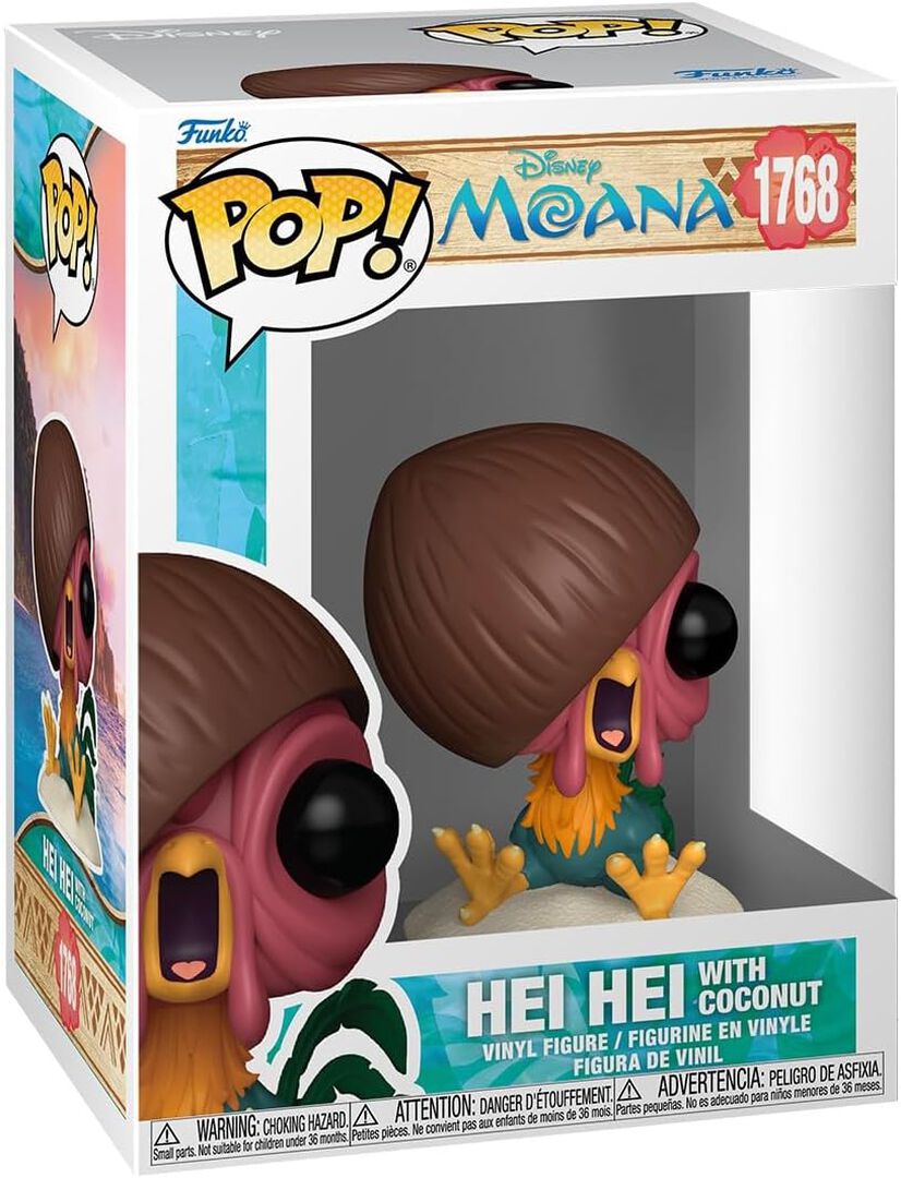 Figurine Funko Pop! | Vaiana | Hei Hei Avec Noix De Coco