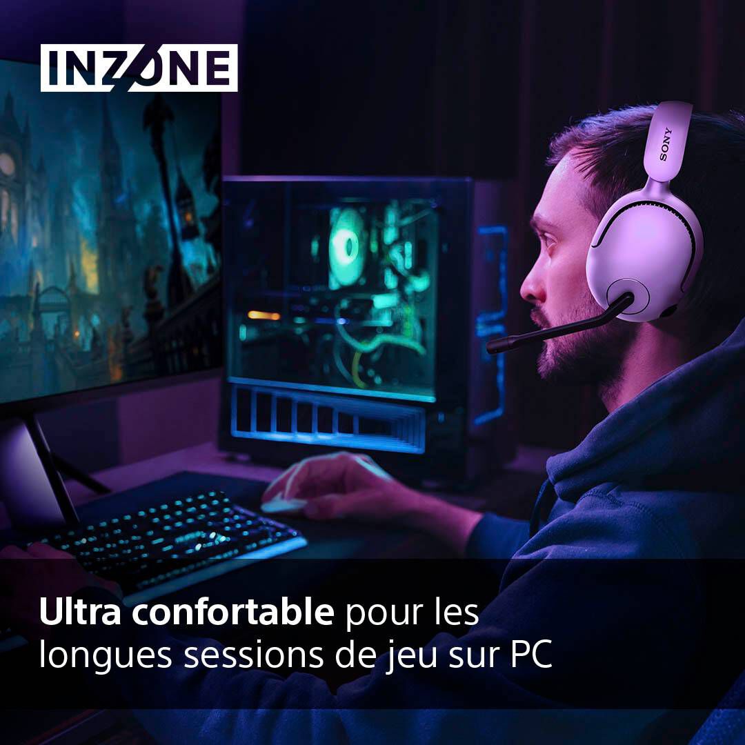Casque gaming H5 Sony INZONE sans fil | 360 Spatial Sound for PC/PS5 | Blanc