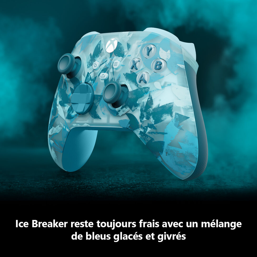 Manette sans fil Xbox Edition sp&eacute;ciale Ice Breaker Bleu