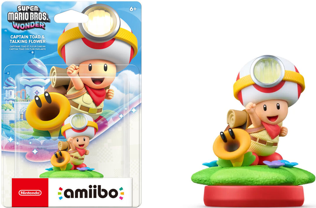 Figurine Amiibo Capitaine Toad Et Fleur Cancan (super Mario Bros. Wonder)