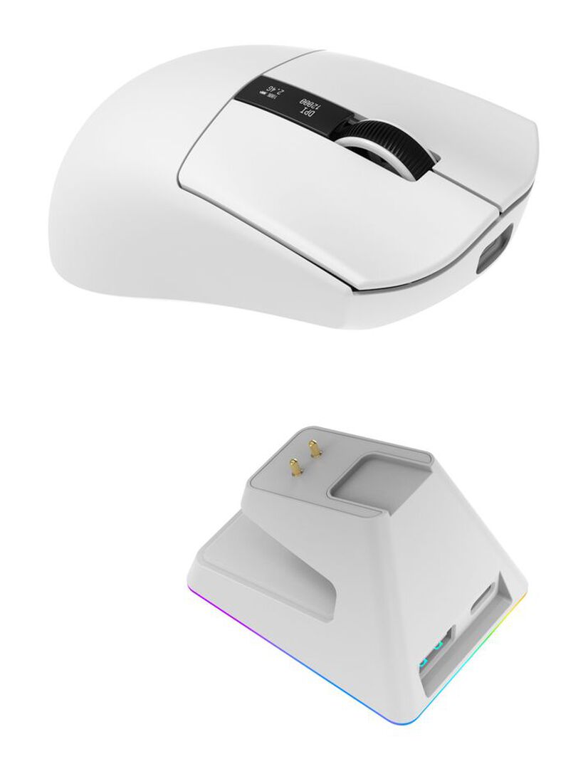 Souris Gaming Sans Fil Vanguard + Dock | Oniverse | Luxion White
