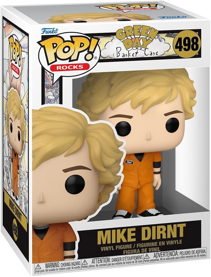 Figurine Funko Pop! N&deg;498 | Green Day | Mike Dirnt (basket Case)