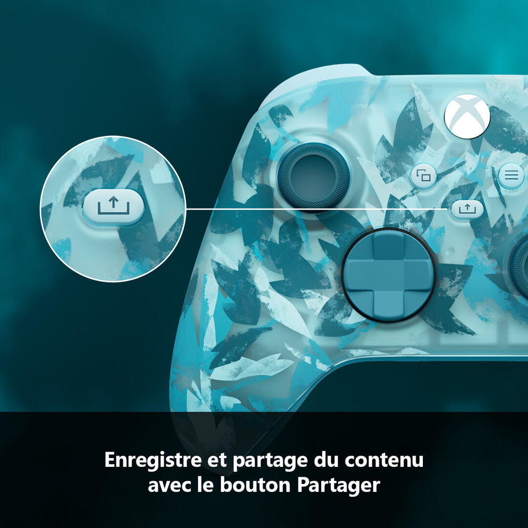 Manette sans fil Xbox Edition sp&eacute;ciale Ice Breaker Bleu