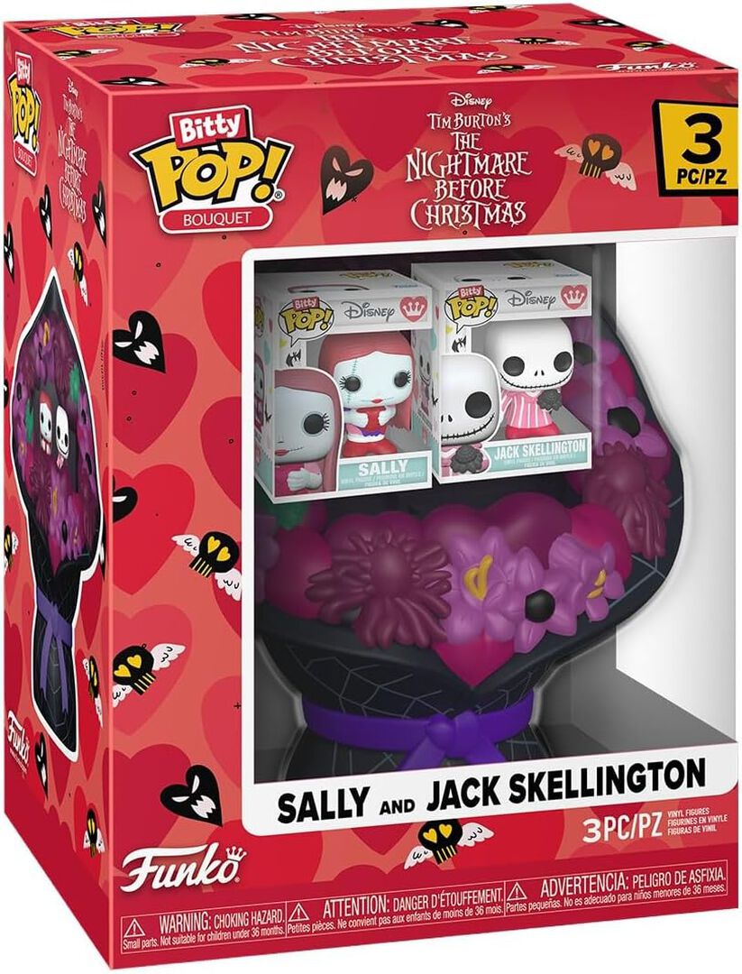 Figurine Funko Bitty Pop! Bouquet | L'etrange Noel De Mr Jack | Jack & Sally