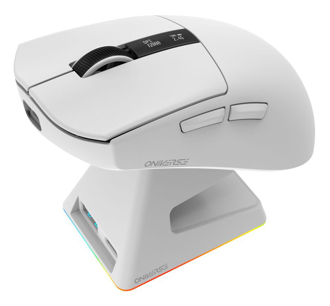 Souris Gaming Sans Fil Vanguard + Dock | Oniverse | Luxion White