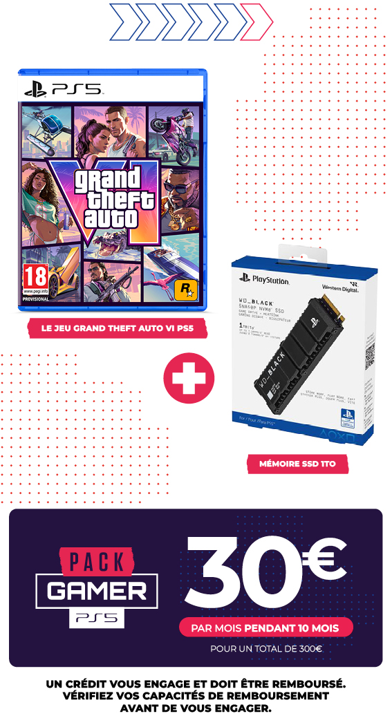 Bundle Grand Theft Auto 6 (code de t&eacute;l&eacute;chargement) + disque SSD de 1 To sp&eacute;cial PlayStation 5