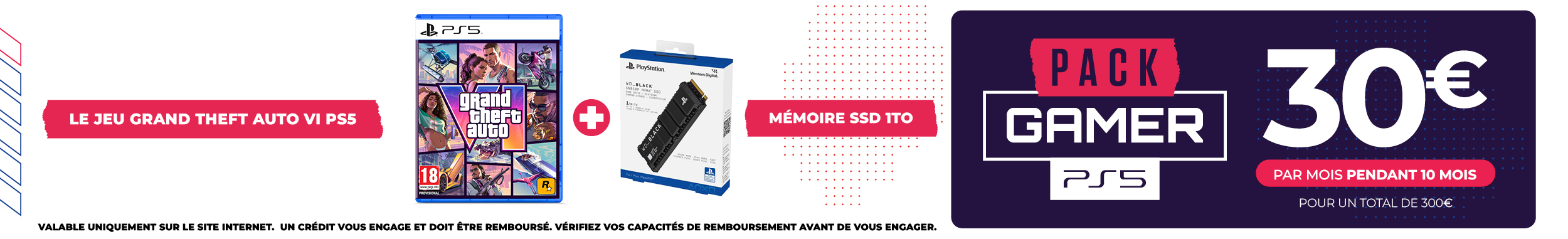 Bundle Grand Theft Auto 6 (code de t&eacute;l&eacute;chargement) + disque SSD de 1 To sp&eacute;cial PlayStation 5