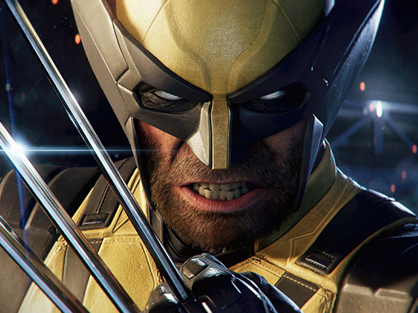 Visuel de Marvel’s Wolverine avec texte présentant des alliés et ennemis célèbres.