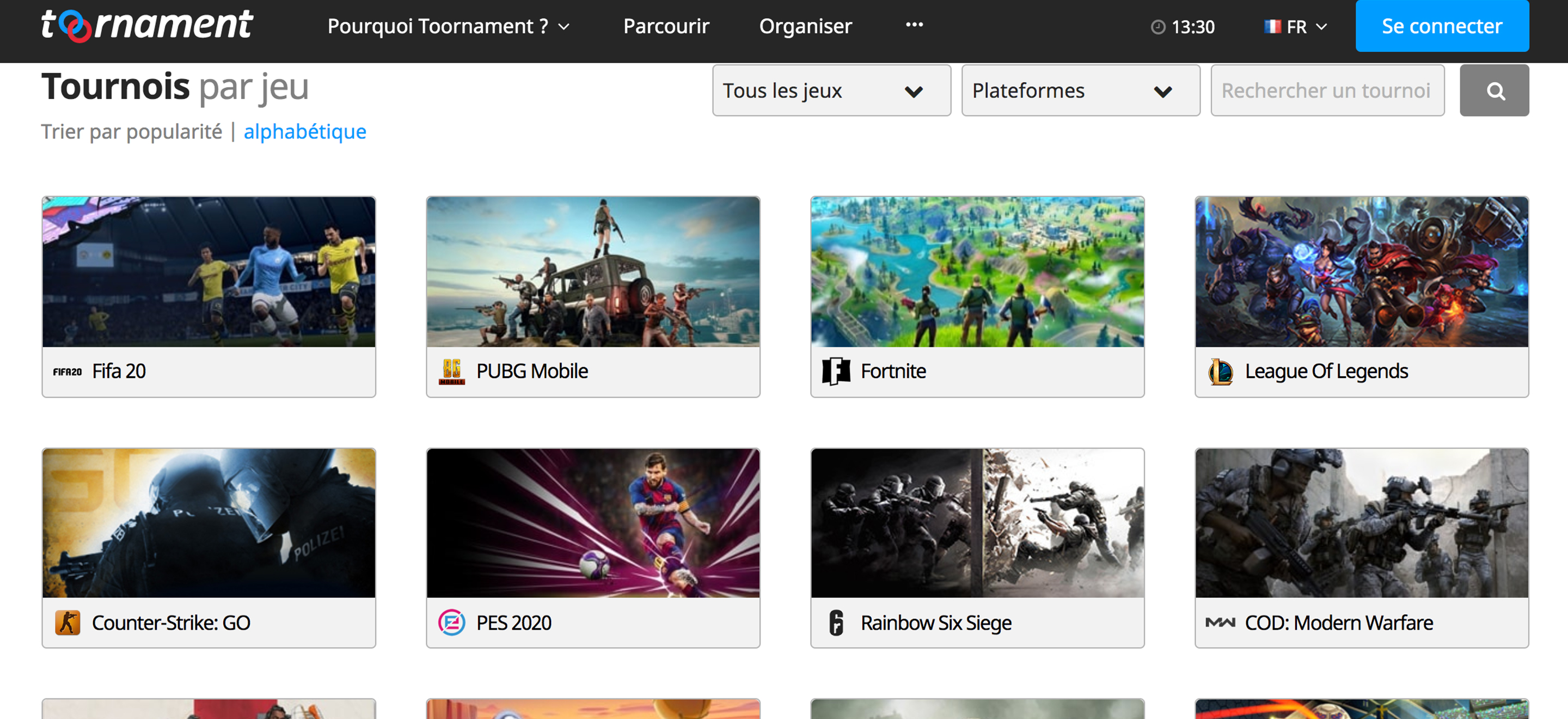 Comment trouver ses tournois en ligne