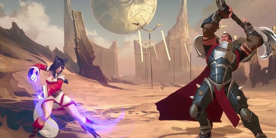 Un jeu de baston avec les personnages de League of Legends